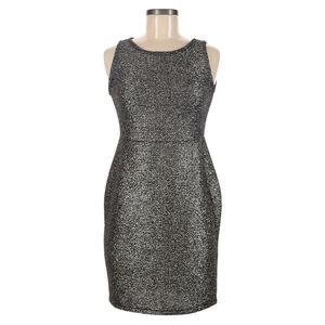 Aqua‎ Cocktail Dress Size M Sleeveless Round Neck Shiny Sparkly Keyhole Back